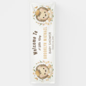 Whimsical Lion King Baby shower gastvrij Spandoek (Verticaal)