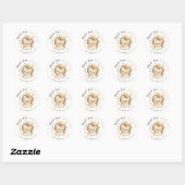 Whimsical Lion King Baby shower oerwoud Ronde Sticker (Vel)