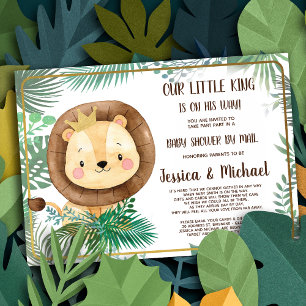 Whimsical Lion Party   Shower per mail Kaart