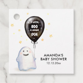 Whimsical Little Boo Balloon Baby shower Bedankjes Labels
