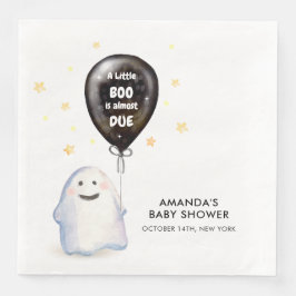 Whimsical Little Boo Balloon Baby shower Servet
