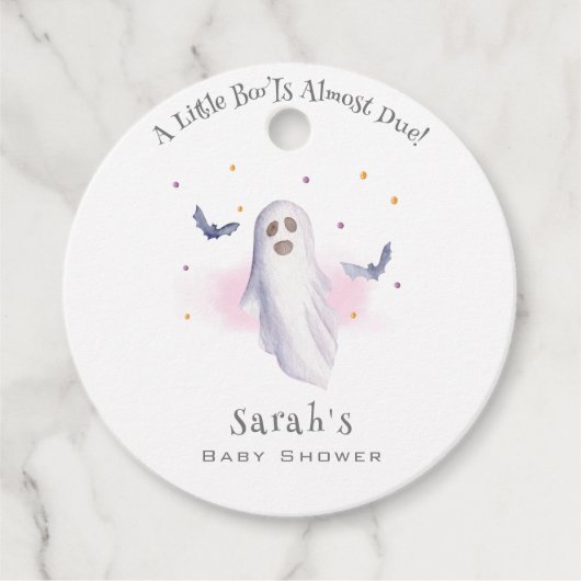 Whimsical Little Boo Halloween Baby shower Bedankjes Labels (Voorkant)