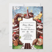 Whimsical Little Chocolate Baby shower Kaart (Voorkant)