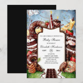 Whimsical Little Chocolate Baby shower Kaart (Voorkant / Achterkant)