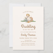 Whimsical Little Duckling Garden Baby shower Kaart (Voorkant)