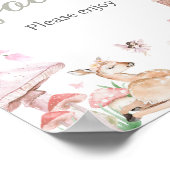 Whimsical Little Fairy Baby shower Eten Poster (Hoek)