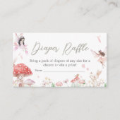 Whimsical Little Fairy Baby shower Luier Raffle Informatiekaartje (Voorkant)