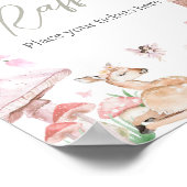 Whimsical Little Fairy Baby shower Luier Raffle Poster (Hoek)