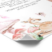 Whimsical Little Fairy Baby shower Zeg geen Baby Poster (Hoek)