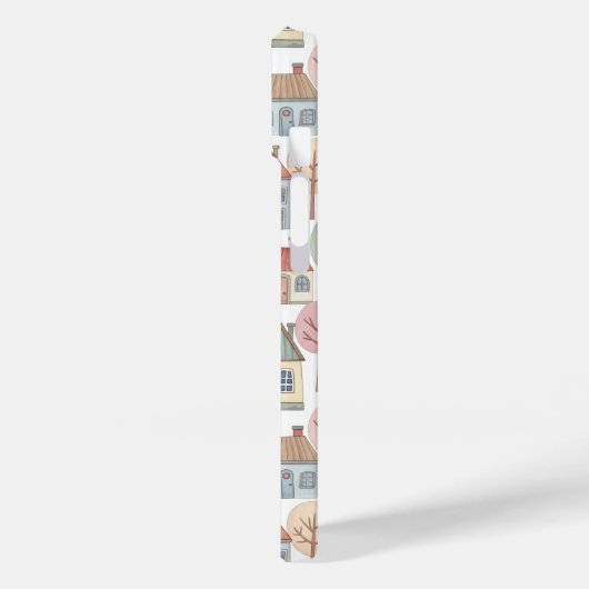 Whimsical Little Houses Illustration Custom Name Case-Mate iPhone Case (Achterkant / Links)