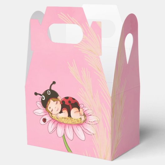 Whimsical Little Ladybug Baby shower Bedankdoosjes (Geopend)