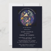 Whimsical Little Mushroom Baby shower Invitation Kaart (Voorkant)