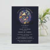 Whimsical Little Mushroom Baby shower Invitation Kaart (Staand voorkant)