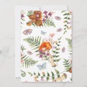 Whimsical Little Mushroom Baby shower Kaart (Achterkant)