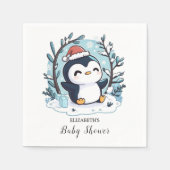 Whimsical Little Penguin Baby shower Servet (Voorkant)