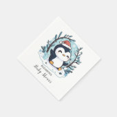 Whimsical Little Penguin Baby shower Servet (Hoek)