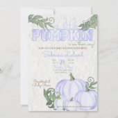 Whimsical Little Pumpkin Violet Girl Baby shower Kaart (Voorkant)