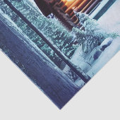 Whimsical Little Rustic Log Cabin in the Bossen Tissuepapier (Detail)