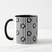 Whimsical Little Skulls Black & White Skull Mok (Links)