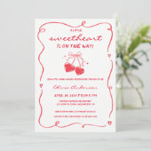 Whimsical Little Sweetheart Baby Shower Kaart (Staand voorkant)