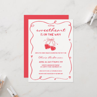 Whimsical Little Sweetheart Baby Shower Kaart