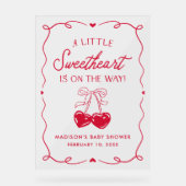 Whimsical Little Sweetheart Baby Shower Welcome Acryl Bord (Voorkant)
