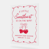 Whimsical Little Sweetheart Baby Shower Welcome Acryl Bord (Hoek)