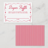 Whimsical Little Sweetheart Diaper Raffle Informatiekaartje (Voorkant / Achterkant)