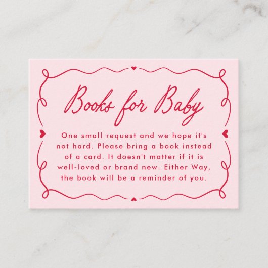 Whimsical Little Sweetheart Diaper Raffle Informatiekaartje (Voorkant)