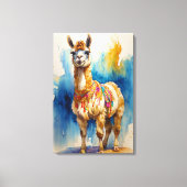 "Whimsical Llama" Canvas Afdruk (Voorkant)