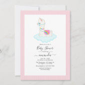 Whimsical Llama Heaven Desert Baby shower Kaart (Voorkant)