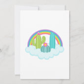 Whimsical Llama Heaven Desert Baby shower Kaart (Achterkant)