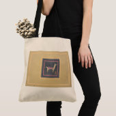 Whimsical Llama Sturdy Brushed Polyester Shoulder Tote Bag (Dichtbij)