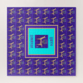 Whimsical Llamas Happy Hanukkah 20"x20" Puzzle Legpuzzel (Horizontaal)