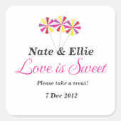 Whimsical lolly Snoep Buffet Sticker (Voorkant)