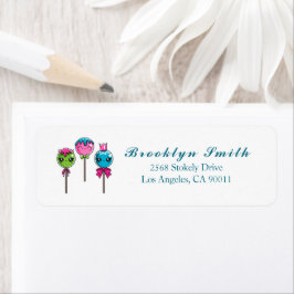 Whimsical Lollypops retouradres label