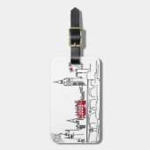 Whimsical London bagagelabel (Voorkant verticaal)