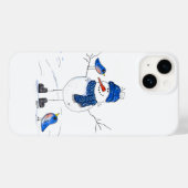 Whimsical Long-Legged Snowman Case-Mate iPhone Case (Achterkant (horizontaal))