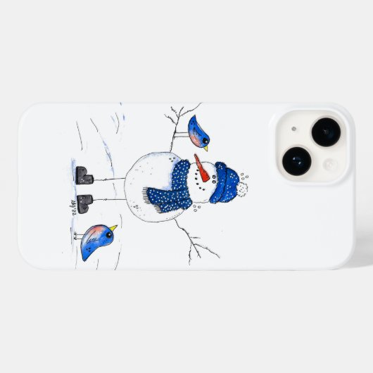 Whimsical Long-Legged Snowman Case-Mate iPhone Case (Achterkant (horizontaal))