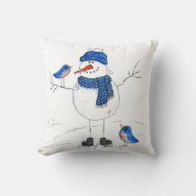 Whimsical Long-Legged Snowman