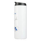 Whimsical Long-Legged Snowman Thermosbeker (Geroteerd rechts)