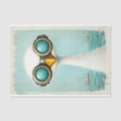 Whimsical Long Neck Bird & Two Boats BS6 Decoupage Tissuepapier (Voorkant)