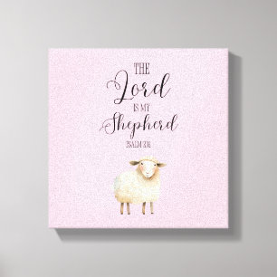 Whimsical Lord is Mijn Herder Psalm 23:1 Canvas Afdruk