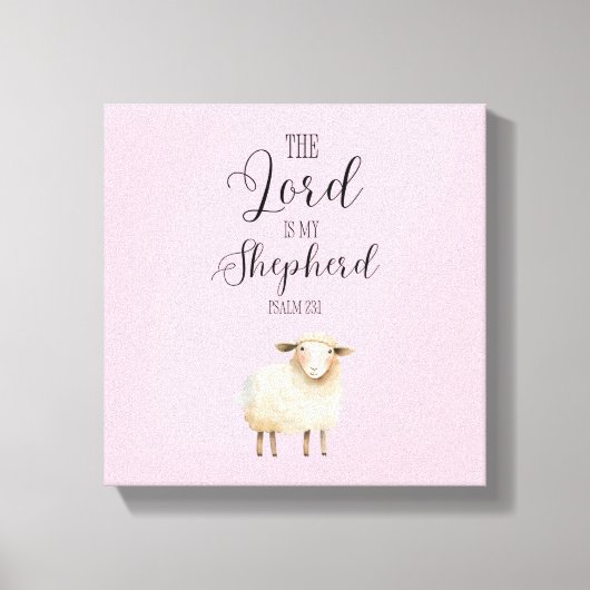 Whimsical Lord is Mijn Herder Psalm 23:1 Canvas Afdruk (Voorkant)