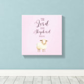 Whimsical Lord is Mijn Herder Psalm 23:1 Canvas Afdruk (Insitu (Houten vloer))