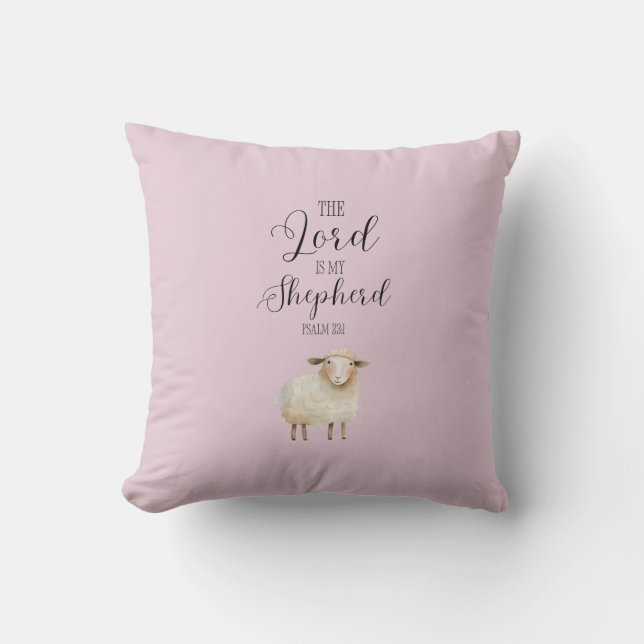 Whimsical Lord is Mijn Herder Psalm 23:1 Kussen (Voorkant)