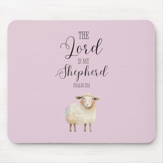 Whimsical Lord is Mijn Herder Psalm 23:1 Muismat (Voorkant)