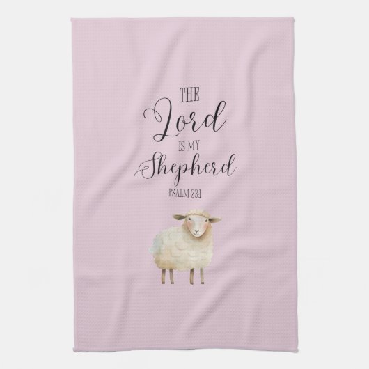 Whimsical Lord is Mijn Herder Psalm 23:1 Theedoek (Verticaal)