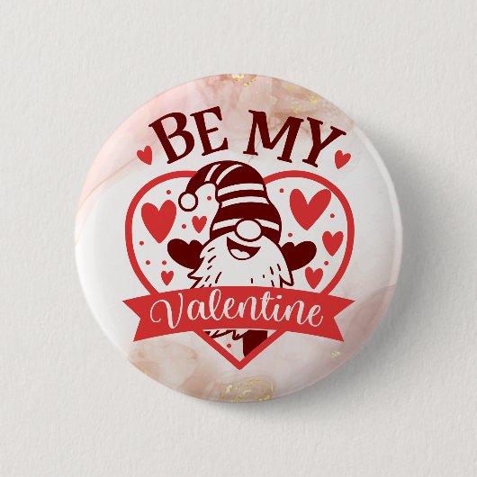 Whimsical Love: Be My Valentine Button (Voorkant)