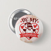 Whimsical Love: Be My Valentine Button (Voorkant /achterkant)